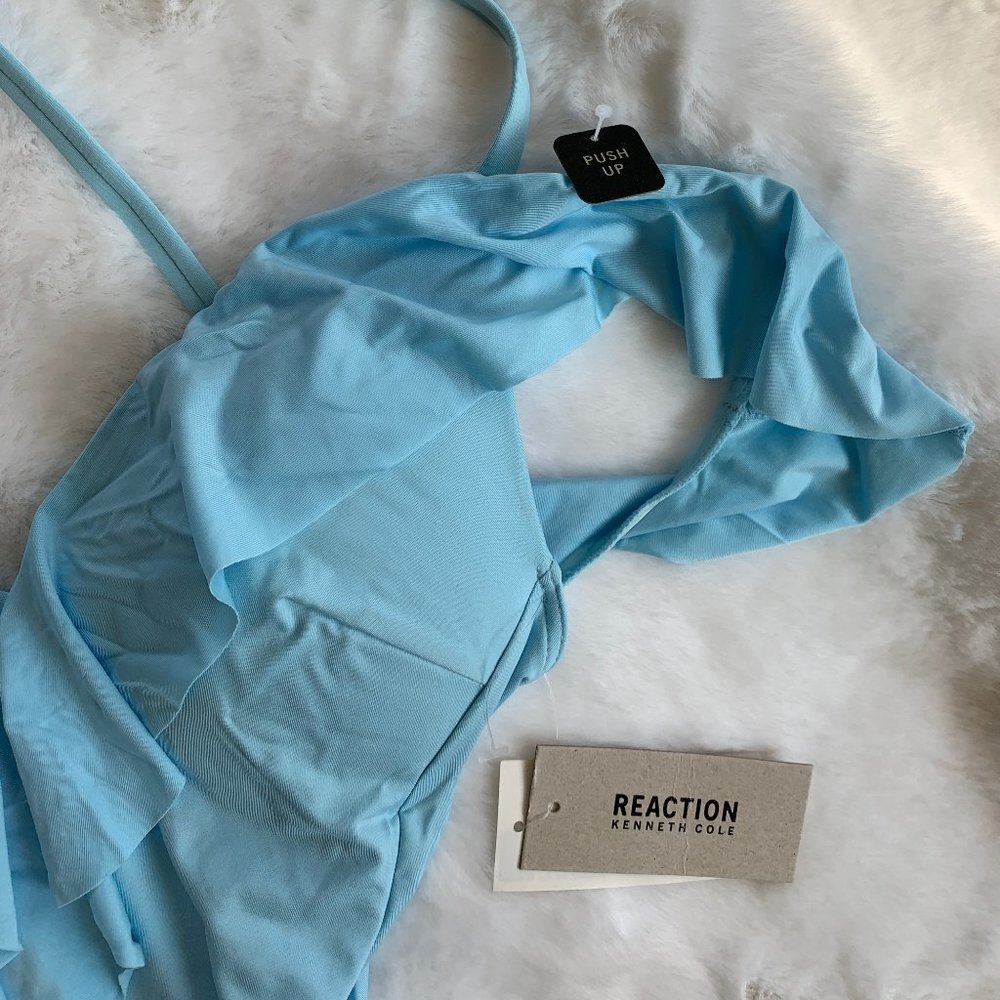 Kenneth Cole Off Shoulder Ruffle One Piece NEW - Picture 3 of 9
